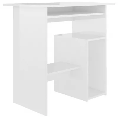 Birou, alb extralucios, 80 x 45 x 74 cm, PAL