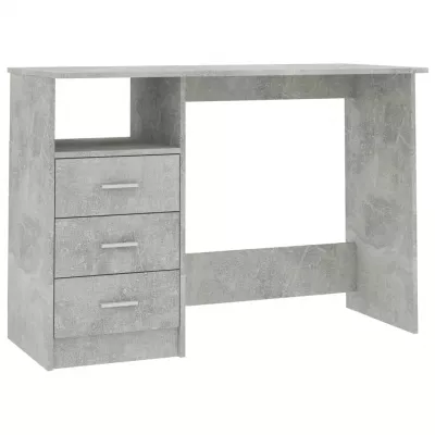 Birou cu sertare, gri beton, 110 x 50 x 76 cm, PAL