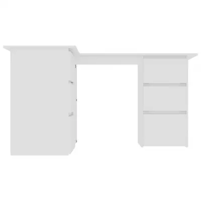 Birou de colț, alb, 145 x 100 x 76 cm, PAL