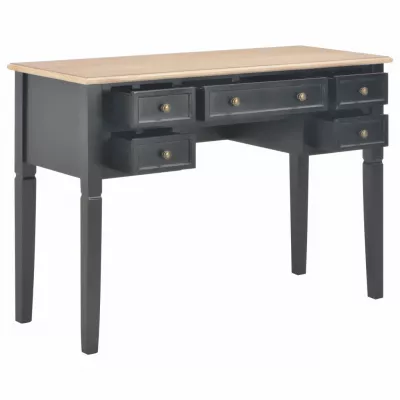 Birou de scris, negru, 109,5 x 45 x 77,5 cm, lemn