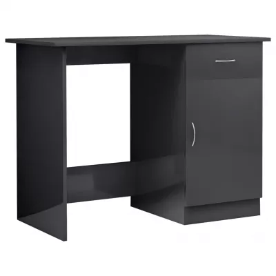 Birou, gri extralucios, 100 x 50 x 76 cm, PAL