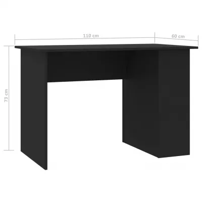 Birou, negru, 110 x 60 x 73 cm, PAL