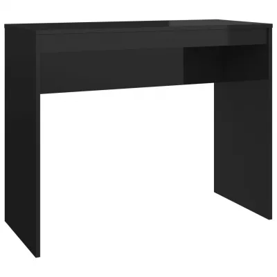 Birou, negru foarte lucios, 90 x 40 x 72 cm, PAL