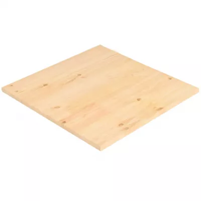 Blat de masă, 70 x 70 x 2,5 cm, lemn de pin natural, pătrat