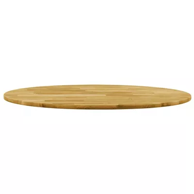 Blat de masă, lemn masiv de stejar, rotund, 23 mm, 700 mm