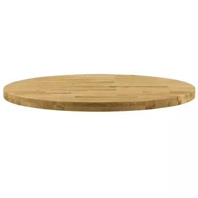 Blat de masă, lemn masiv de stejar, rotund, 44 mm, 800 mm