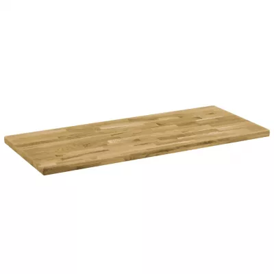 Blat masă, lemn masiv de stejar, dreptunghiular, 44mm 120x60cm