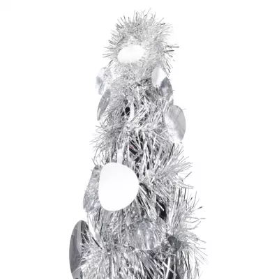 Brad de Crăciun artificial tip pop-up, argintiu, 180 cm, PET