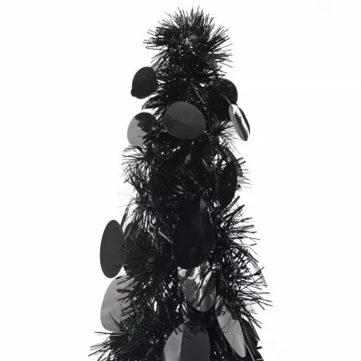Brad de Crăciun artificial tip pop-up, negru, 150 cm, PET