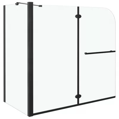 Cabină de duș dublu-pliabilă, 120 x 68 x 130 cm, negru
