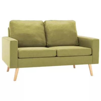 Canapea cu 2 locuri, verde, material textil