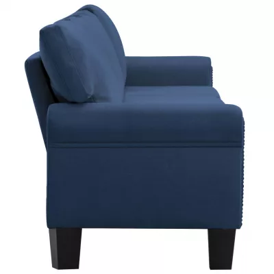 Canapea cu 5 locuri, albastru, material textil