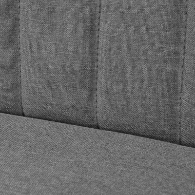 Canapea din material textil 117 x 55,5 x 77 cm, gri deschis