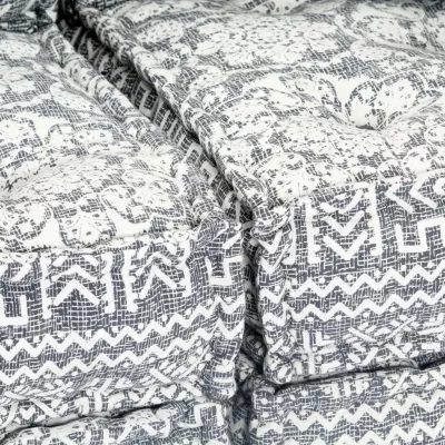 Canapea puf modulară cu 2 locuri, gri deschis, material textil