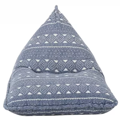 Canapea tip sac, indigo, material textil, petice