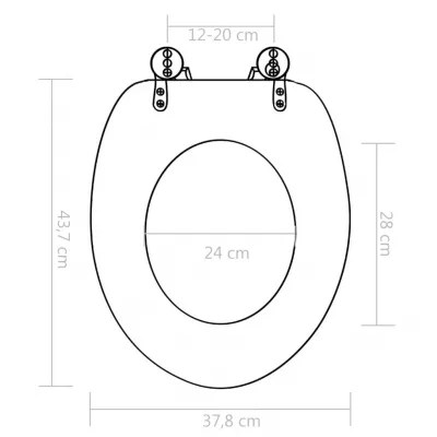 Capace WC cu inchidere silențioasă, 2 buc., MDF, design scoici