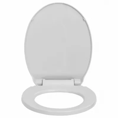 Capac WC cu inchidere silențioasă, gri deschis, oval