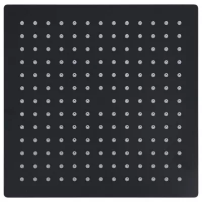 Cap de duș tip ploaie pătrat, negru, 30x30 cm, oțel inoxidab