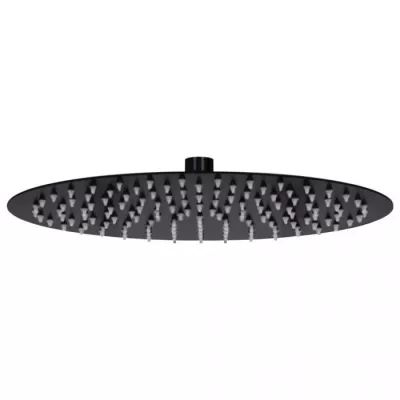 Cap de duș tip ploaie rotund, negru, 30 cm, oțel inoxidabil