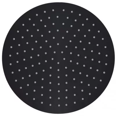 Cap de duș tip ploaie rotund, negru, 30 cm, oțel inoxidabil