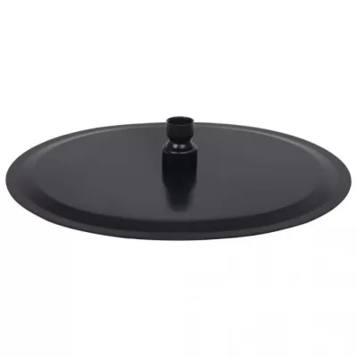 Cap de duș tip ploaie rotund, negru, 30 cm, oțel inoxidabil