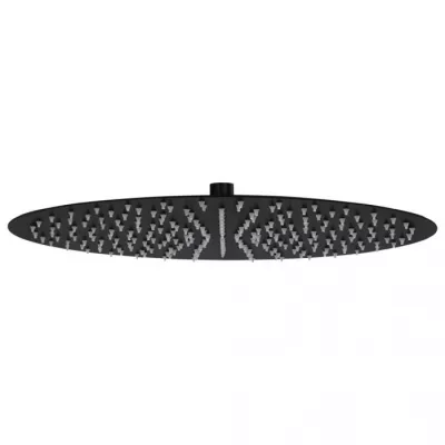 Cap de duș tip ploaie rotund, negru, 40 cm, oțel inoxidabil