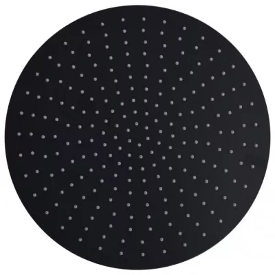Cap de duș tip ploaie rotund, negru, 40 cm, oțel inoxidabil