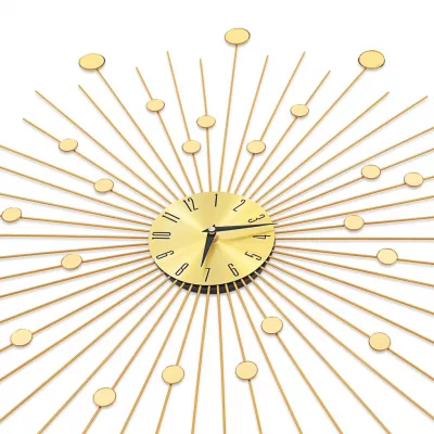 Ceas de perete, auriu, 70 cm, metal
