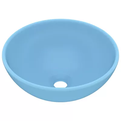 Chiuvetă baie lux albastru mat 32,5x14 cm ceramică rotund