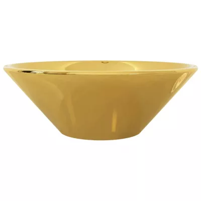 Chiuvetă de baie, auriu, 42 x 14 cm, ceramică