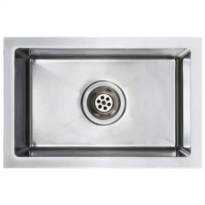 Chiuvetă de bucătărie lucrată manual cu sită, oțel inoxidabil