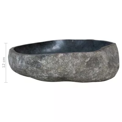 Chiuvetă din piatră de râu, 30-37 cm, oval