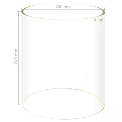 Cilindru sticlă pentru aparat de incălzit hot dog, 200x240 mm