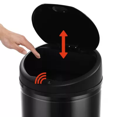 Coș de gunoi automat cu senzor, 32 L, negru
