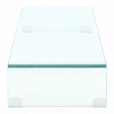 Comodă TV/Suport monitor sticlă transparentă 90 x 30 x 13 cm