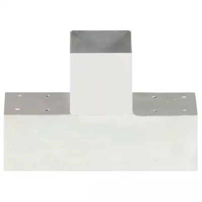 Conectori de grindă, 4 buc, formă T, 91x91 mm, metal galvanizat