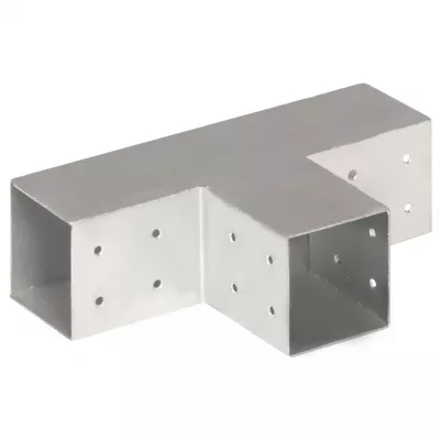 Conectori de grindă, formă T, 4 buc, 81x81 mm, metal galvanizat
