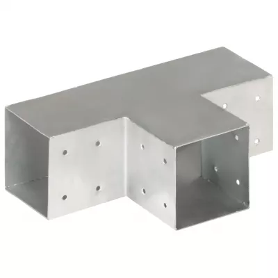 Conectori grindă, formă T, 4 buc, 101x101 mm, metal galvanizat