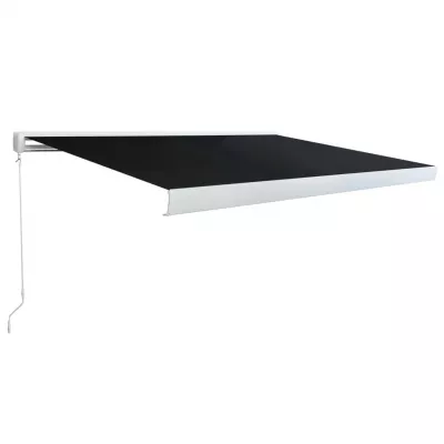 Copertină manuală tip casetă, 350 cm, antracit