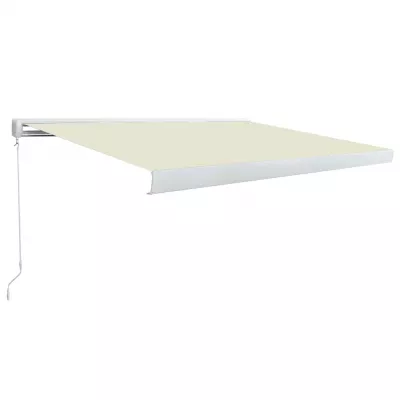 Copertină manuală tip casetă, crem, 300 x 250 cm