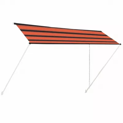 Copertină retractabilă, portocaliu și maro, 400 x 150 cm