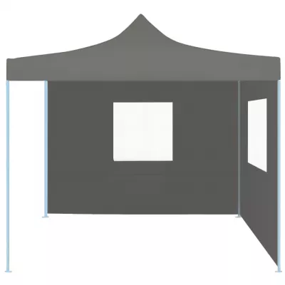 Cort de petrecere pliabil, 2 pereți laterali, antracit, 3 x 3 m