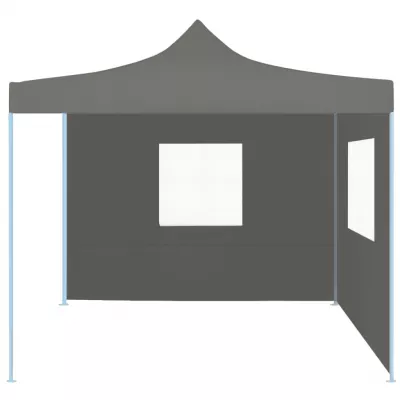 Cort de petrecere pliabil cu 2 pereți, antracit, 2 x 2 m, oțel