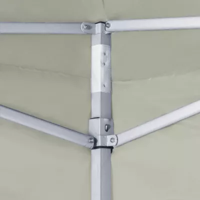 Cort de petrecere pliabil cu 2 pereți, crem, 2 x 2 m, oțel