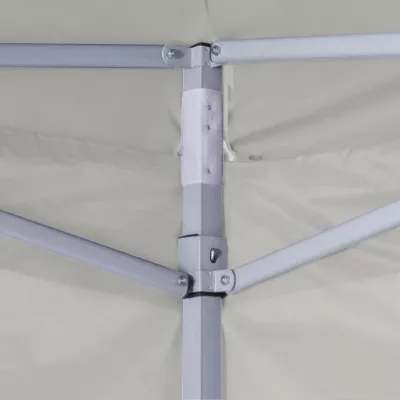 Cort de petrecere pliabil cu 4 pereți, crem, 2 x 2 m, oțel