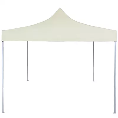 Cort de petrecere pliabil profesional, crem, 2 x 2 m, oțel
