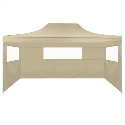 Cort pliabil cu 3 pereți, 3 x 4,5 m, crem