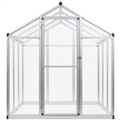 Coteț păsări de exterior, 183 x 178 x 194 cm, aluminiu