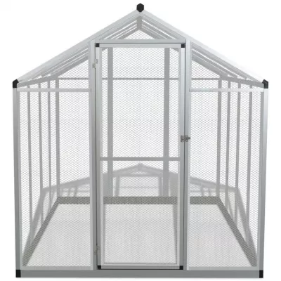 Coteț pentru păsări de exterior, aluminiu, 178 x 242 x 192 cm