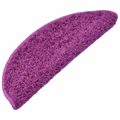 Covorașe de scări, 15 buc., violet, 65 x 25 cm